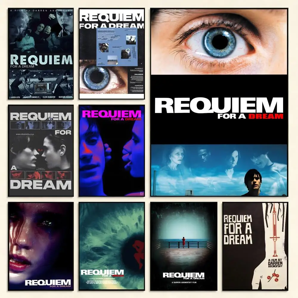 Psychological Drama Movie R-Requiem For A Dream Poster Series Print Unframed Aesthetic Wall Decor Gift Living Room Bedroom
