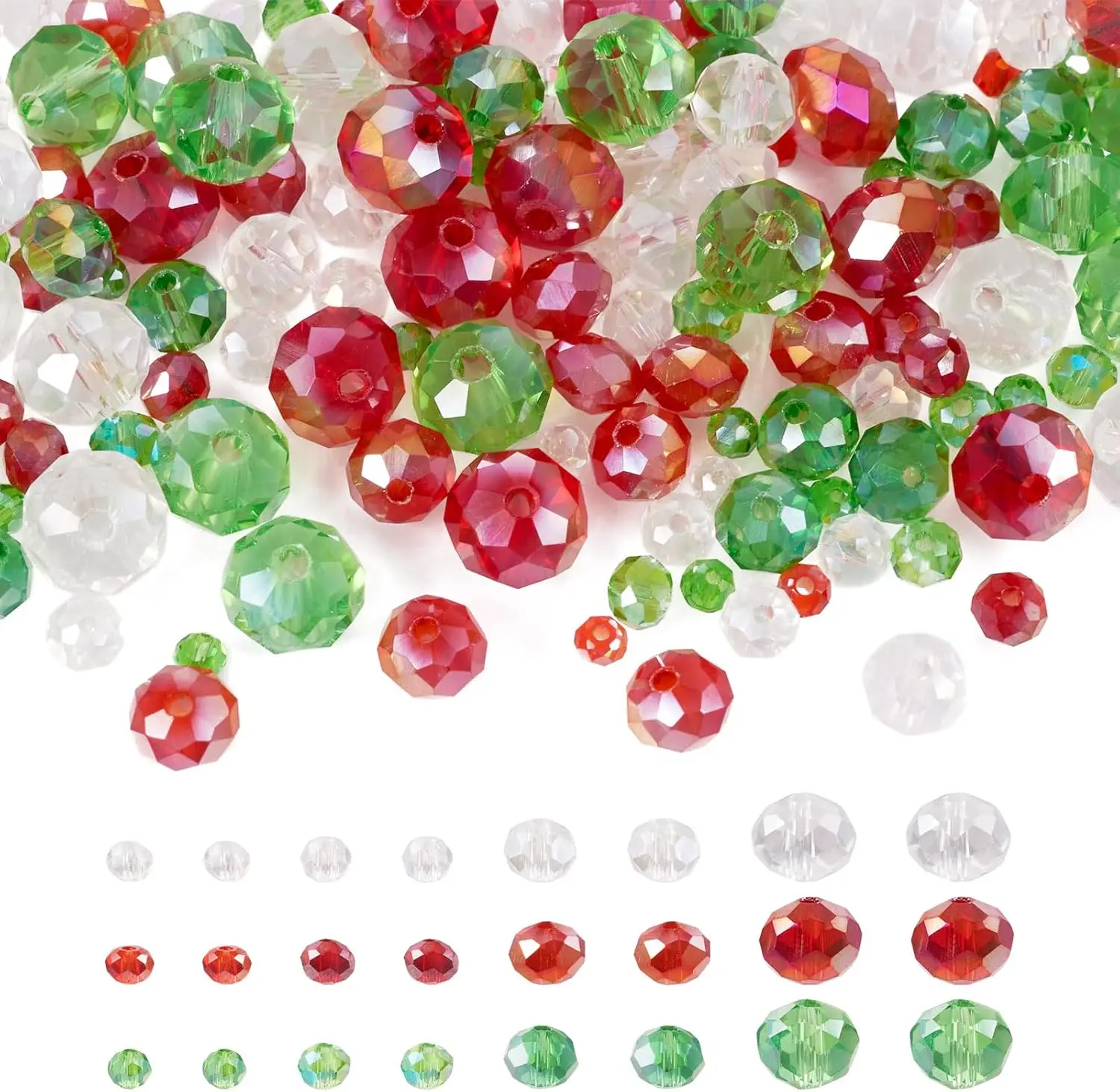 3A Electroplating Aurora Magic Color Glass Crystal Beads Loose Beads Cut Flat Beads DIY Jewelry Accessories