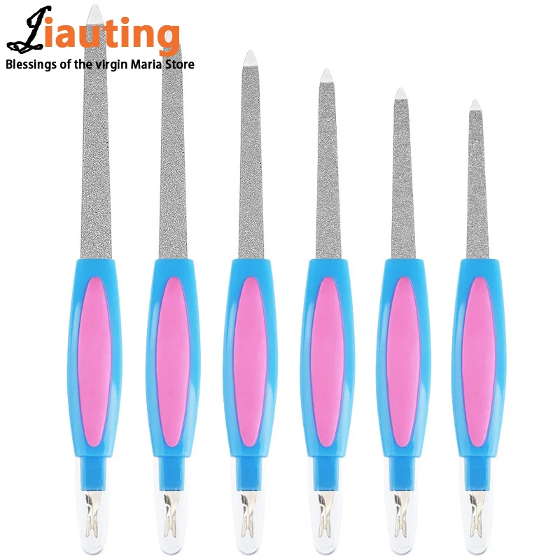 2in1 Dode Huid Verwijderaar Vingernagel Vijl Nail Art Vork Cuticula Remover Tper Pusher Trimmer Metalen Pedicure Nagels Zorg Nagelgereedschap