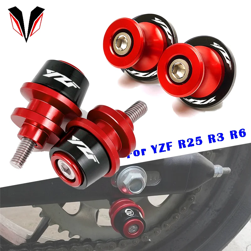 For Yamaha YZF R3 R25 R6 R1 2019 2020 2021 R15 V3 YZF Motorcycle Accessories Swingarm Spools 6mm Aluminum Slider Stand Bobbins