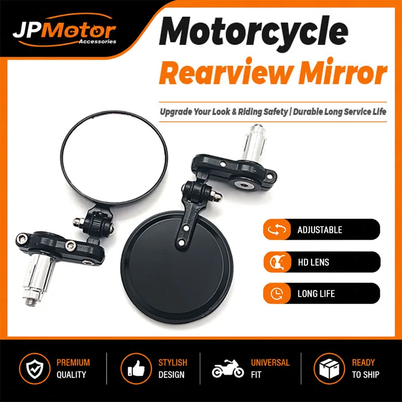 Universelle Lenkerend-Rückspiegel für Tracer7, Tracer9, CB650R, NC750X, Z650, Z900, klappbarer Motorrad-Lenker-Spiegel aus Aluminium – Detail 2