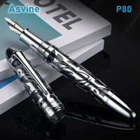 Asvine P80 Piston Fountain Pen EF/F/M Nib Luxury Spider Skeleton & Transparent Acrylic Office School Writing Supplies Stationery