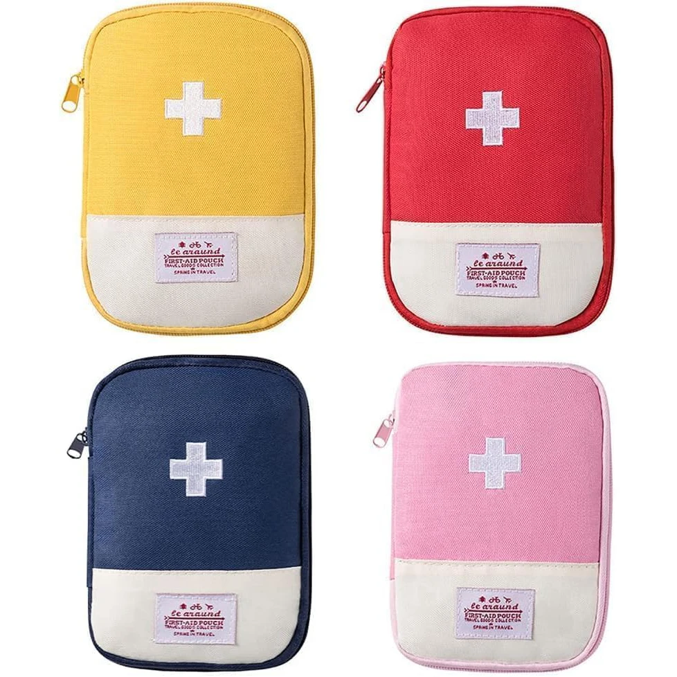 Travel First Aid Kit Medicine Bag Storage Aid Pouch Multi-Function Emergency Medicine Storage Health and Household Outdoor First