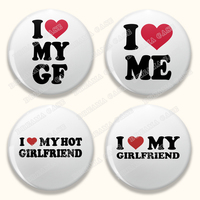 Simple I Love Me You  Badges for Accessories My Fictional Boyfriend Awesome Girlfriend Hot Wife Mom Dad  Lovers Friends Gifts