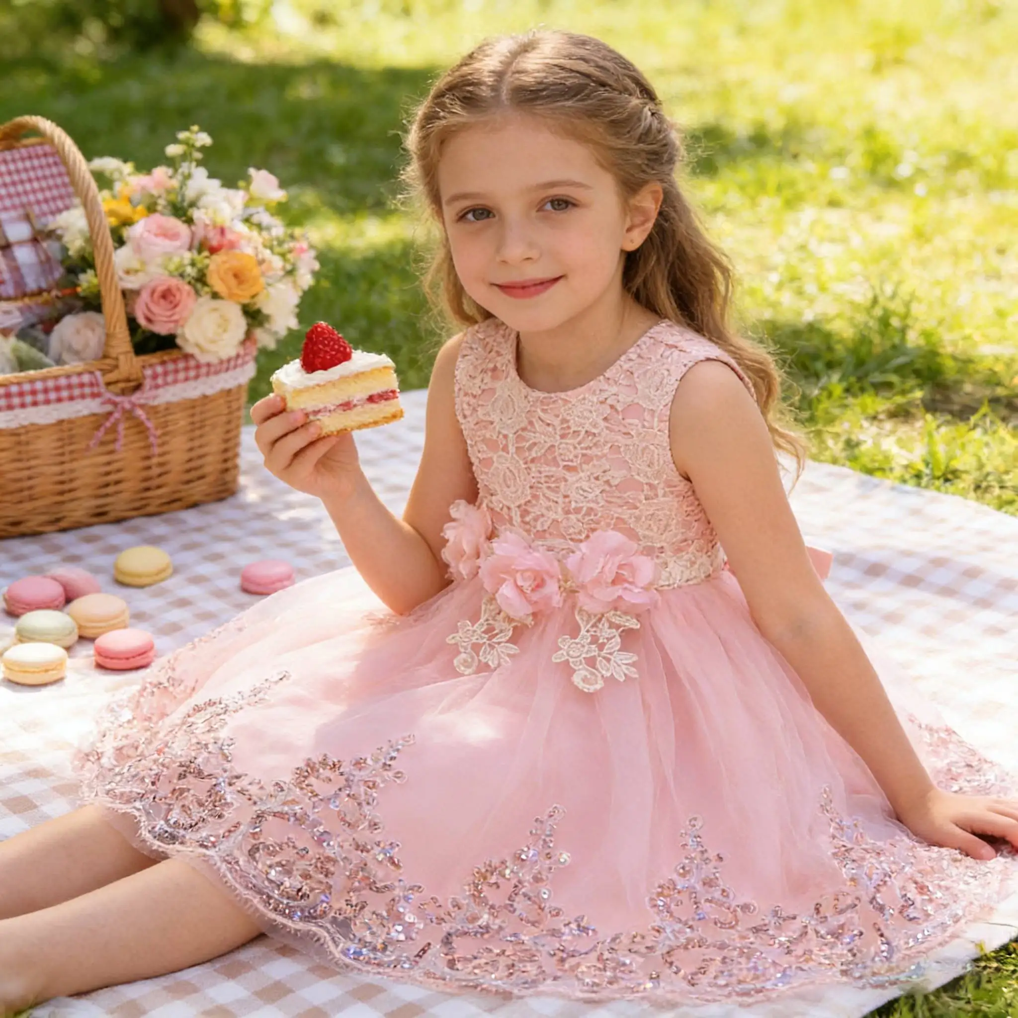 

Платье для крещения 2026 года, нарядное платье принцессы для маленьких девочек, платье подружки невесты, вечернее платье для девочек, платье для свадебной вечеринки, платье для выступлений (Vestidos)