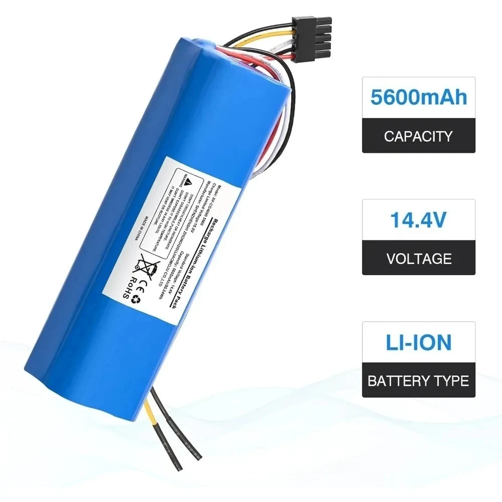 New 12800mAh Li-ion Battery for CECOTEC CONGA 4090 4490 4690 4590Robot Vacuum Cleaner 14.8V 18650 4s2p