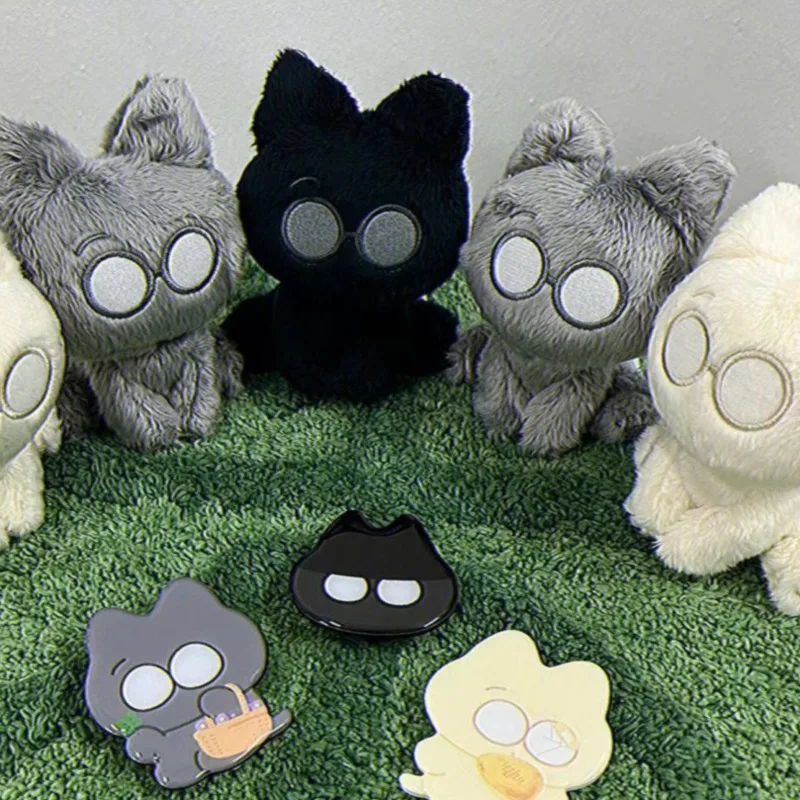 10cm 20cm Kpop Seventeen WONWOO Plush Toy Cartoon Cement Cat Stuff Doll Kawaii Cute Keychains Bag Pendants Accessories