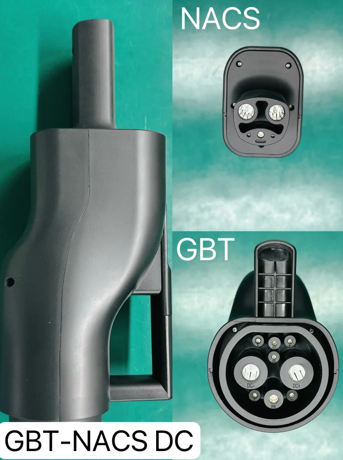 New GBT to NACS Plug DC EV Charging Adapter Max 250A 1000V AC Fast Charging Converter for GBT EV to Tesla NACS Charger