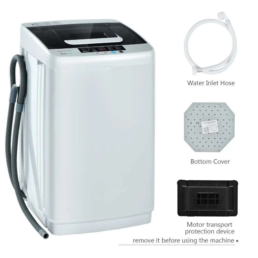 Lave-linge portable entièrement automatique, lave-linge portable 2 en 1, lave-linge artériel 8,8 et essoreur au chlore, pompe de vidange intégrée de 1.04 pi