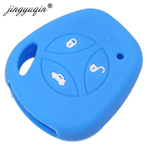 Imagen 2 del producto Jingyuqin-funda de goma de silicona para llave de coche, funda protectora de Gel de sílice suave para Lada Largus 4X4 Kalina Granta Priora