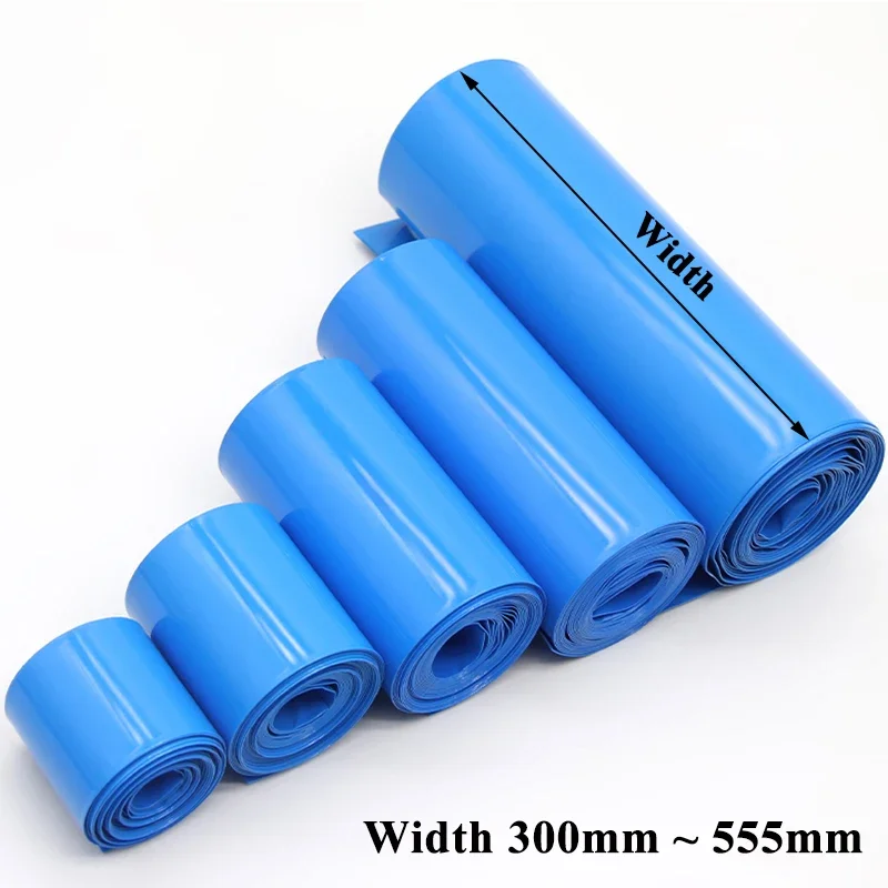 

1m~10m PVC Heat Shrink Tube 18650 Lipo Battery Pack Width 300mm ~ 555mm Insulated Protection Film Wrap lithium Case Cable Sleeve