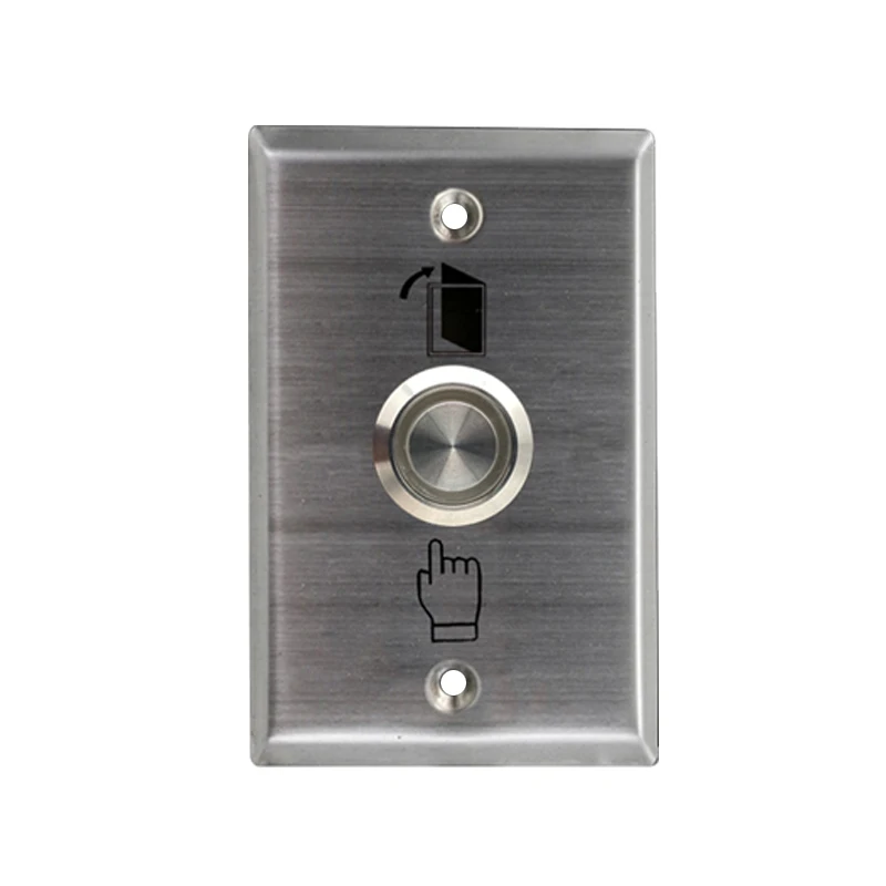 

Stainless steel metal access control switch waterproof 86 type button with light panel self resetting doorbell button