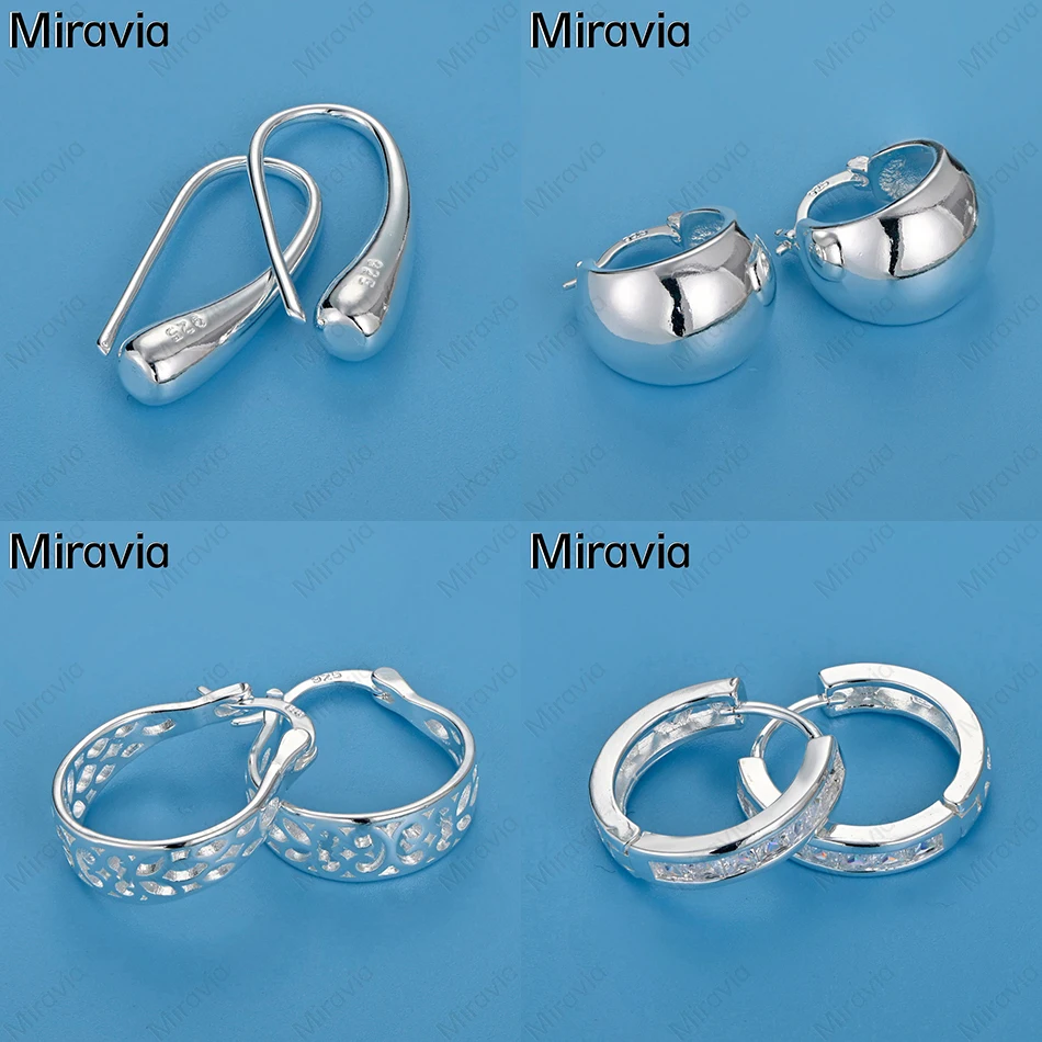 

Miravia 925 Sterling Silver Polished Small Earrings Personalized Gift Accessories Party Jewelry Wedding