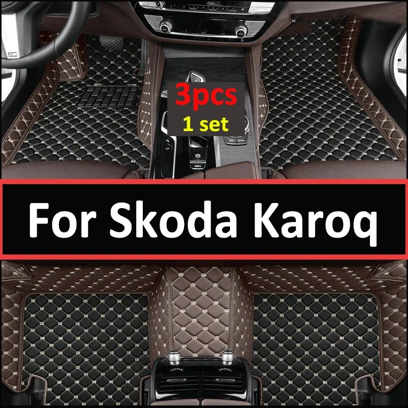 

Car Floor Mats For Skoda Karoq 2018 2019 2020 Custom Auto Foot Pads Automobile Carpet Cover Interior Accessories