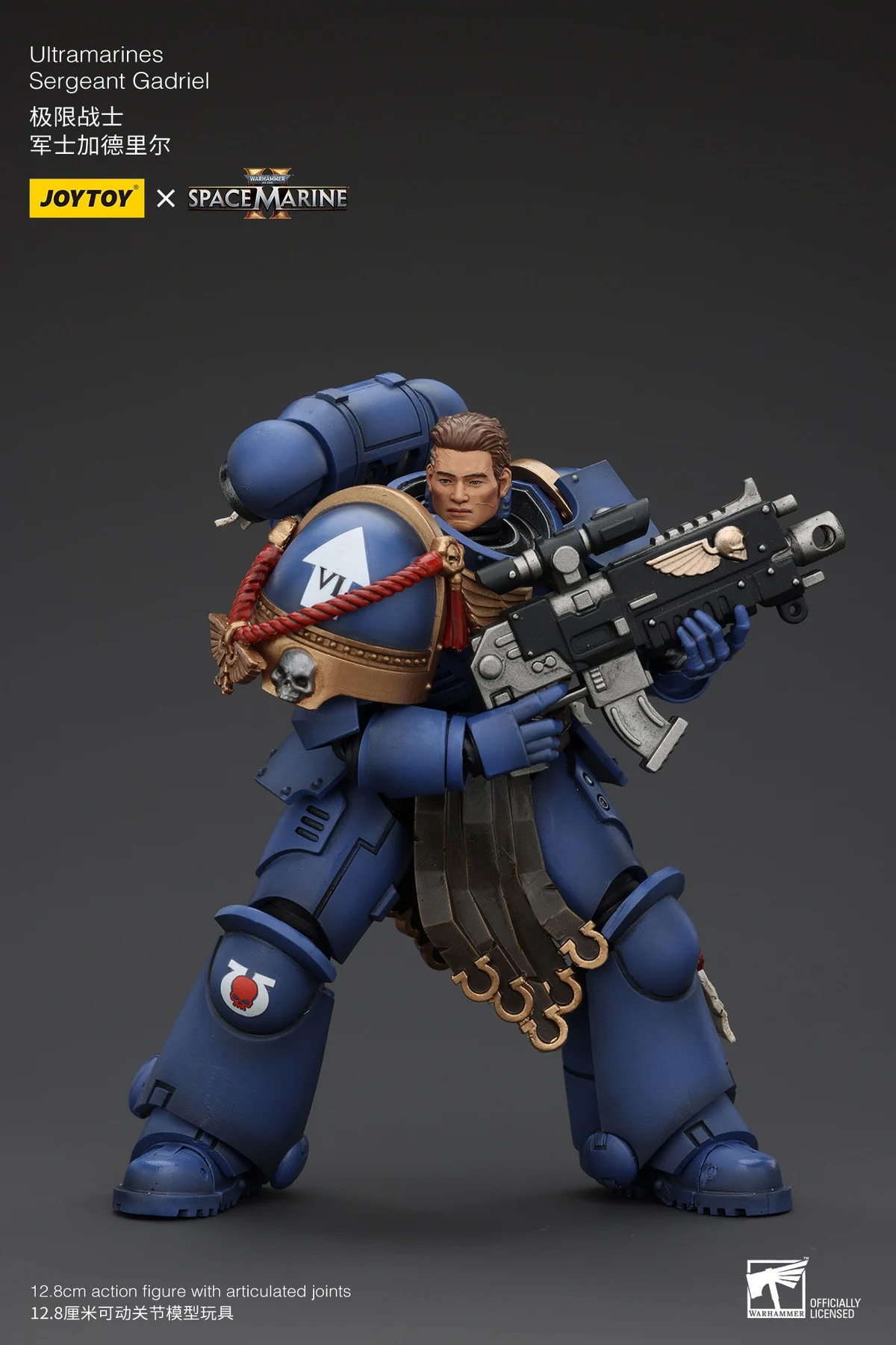 JOYTOY Warhammer 40K 1/18 Uitramarines Lieutenant Titus Sergeant Gadriel Brother Chairon Actionfigur Mini Soldat Modell Spielzeug