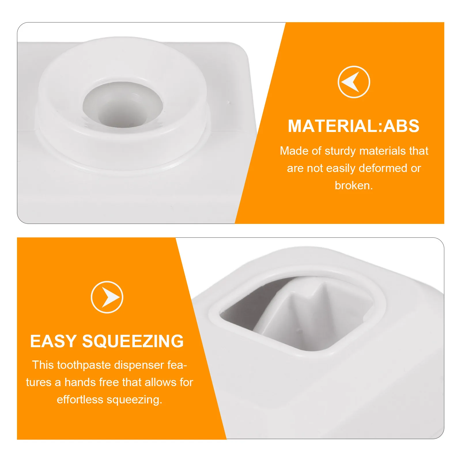 Wall Mounted Toothpaste Dispenser Hands Free ABS Squeezer for Bathroom Organization Space Saving Precision Squeeze Toothpaste