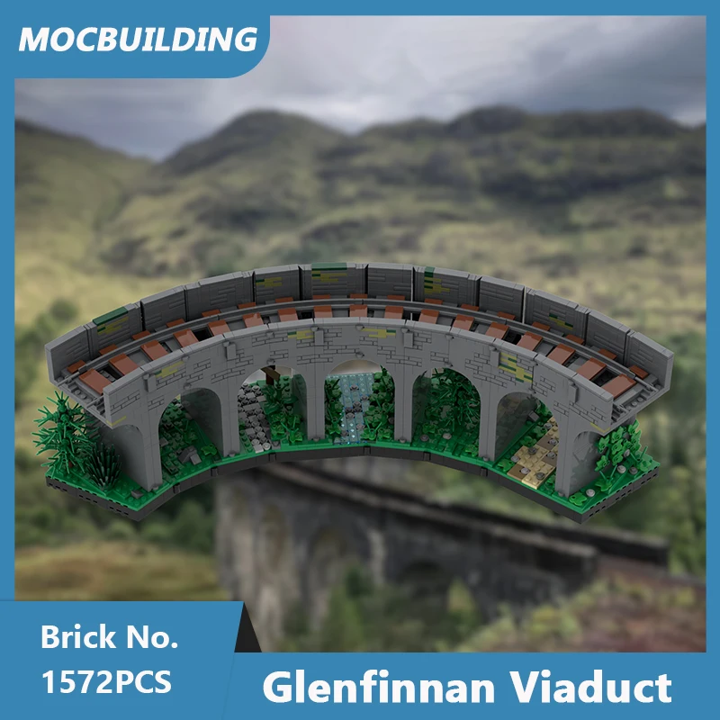 MOC Building Blocks Glenfinnan Viaduct Model DIY Assembled Bricks Architecture Series Creative Display Toys Xmas Gifts 1572PCS