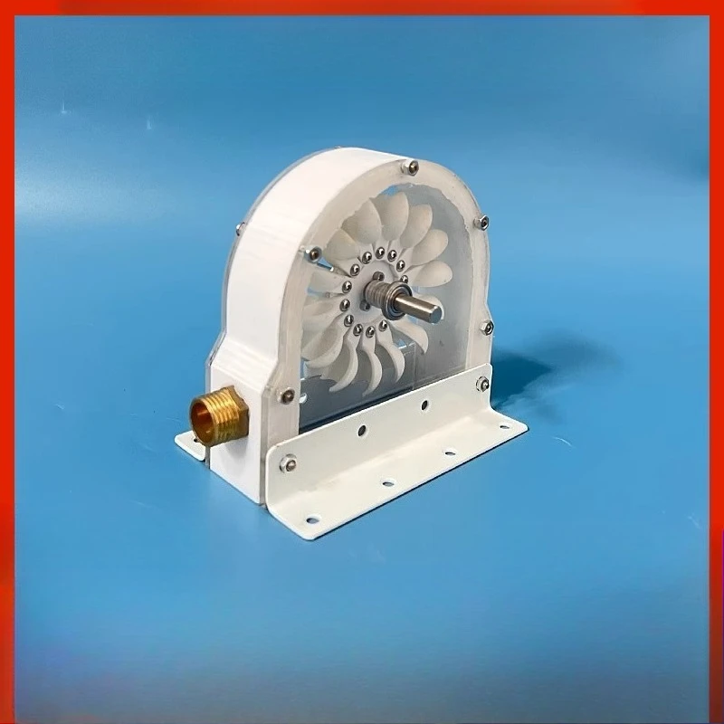 High-Efficiency Pelton Turbine Impulse Water Wheel Kit with Generator Mount DIY Hydropower Adjustable RPM Stainless Steel