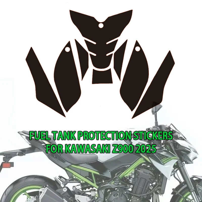 

For KAWASAKI Z900 2017-2024 z 900 2025 Moto Gas Tank Pad Anti Slip Decoration Decals Kits Of Bike Fuel Tank Protection Stickers