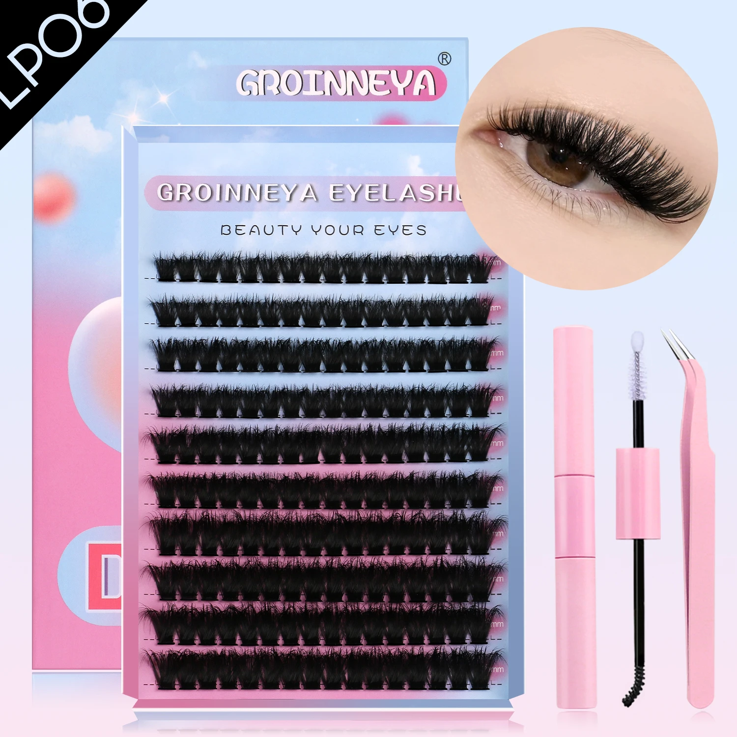 DIY Lash Clusters Set with Bond & Seal