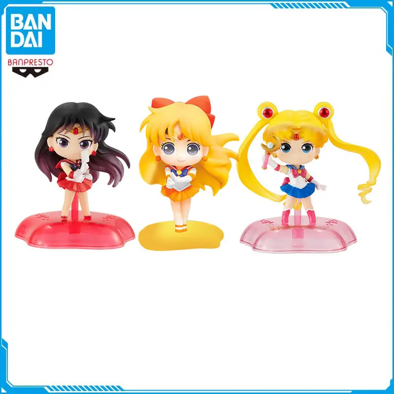 

BANDAI Sailor Moon Shiny Gashapon Toys Tsukino Usagi Sailor Mars Sailor Jupiter Mini Action Figure Desktop Ornaments Kids Gift