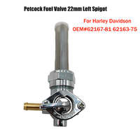 Petcock Fuel Valve Left Spigot Outlet 22mm For Harley Davidson Big Twin Sportster Blackline FXS Disc Glide Fuel Cock Gas Tank