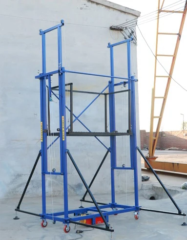 Electric Working Platform Complete Safety Guard System Anti-fall Anti-shake For Professional Outdoor Construction Work