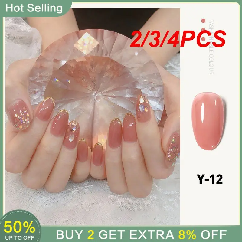 /4pcs Milch tee Farbe Gel politur Maniküre für Nägel semi permanente Vernis Dec klack UV LED Gel Lack Nail Art Gel einweichen