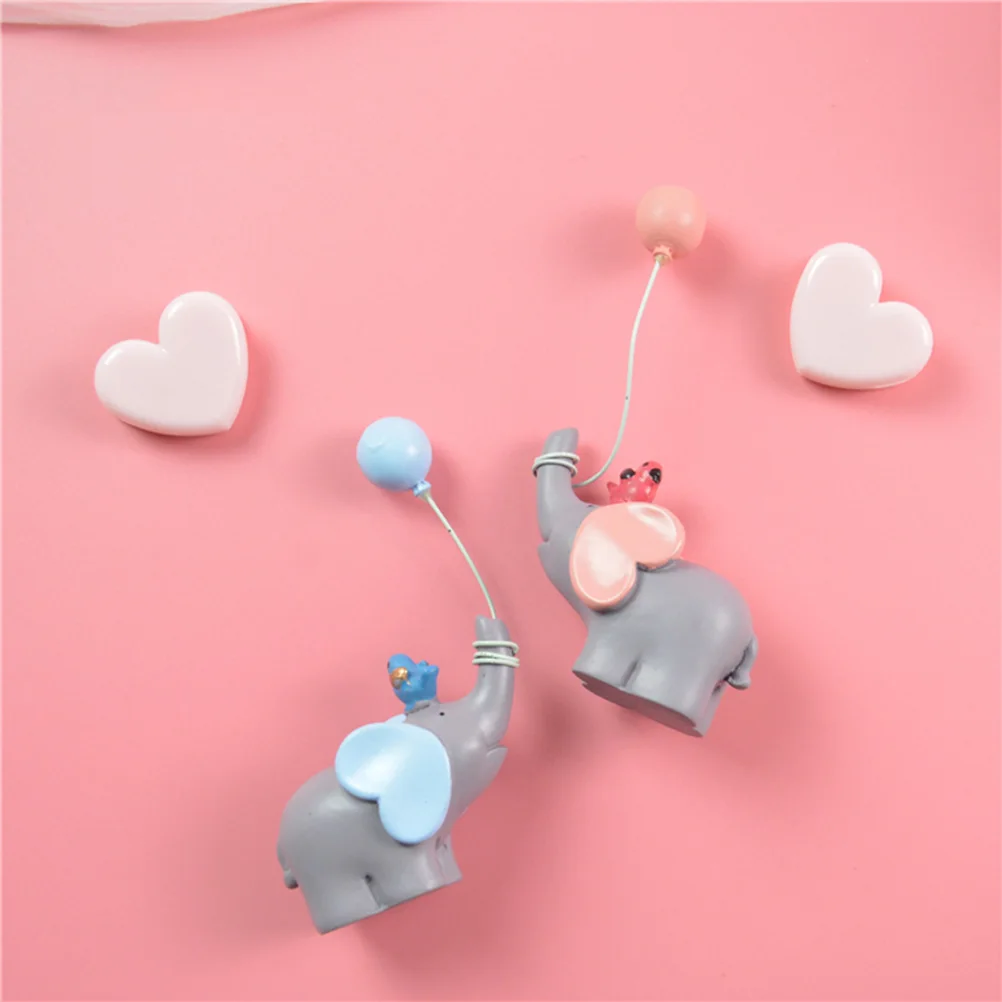 

Mini Elephant Cake Decor Resin Balloon Animal Ornament for Dessert Table Wedding Party Home Garden Car Interior Decoration
