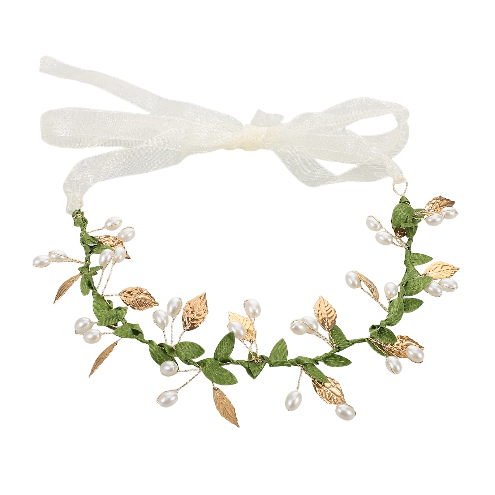 

Pearl Garland Headband Floral Crown Hair Accessories Girls Wedding Dried Flower Toddler Veil Boho Pearl Hairpiece