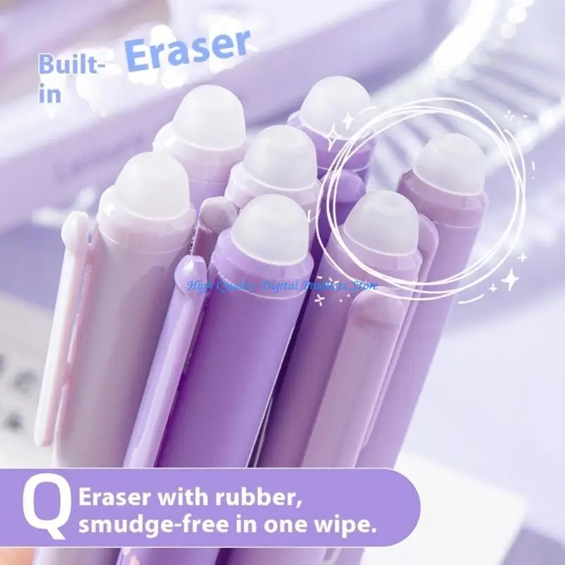 

U2JE 4PCS Colorful Friction Pen Featuring Comfort Sponge Cask & Retractable Designs Erasable Pen set for Smooth Writing