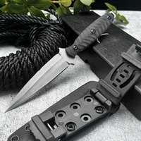 TOOR Hunting Outdoor Multifunctional Portable Straight Knife 440c Cleaving Blade with G10 Handle Hunting Self-defense Tools