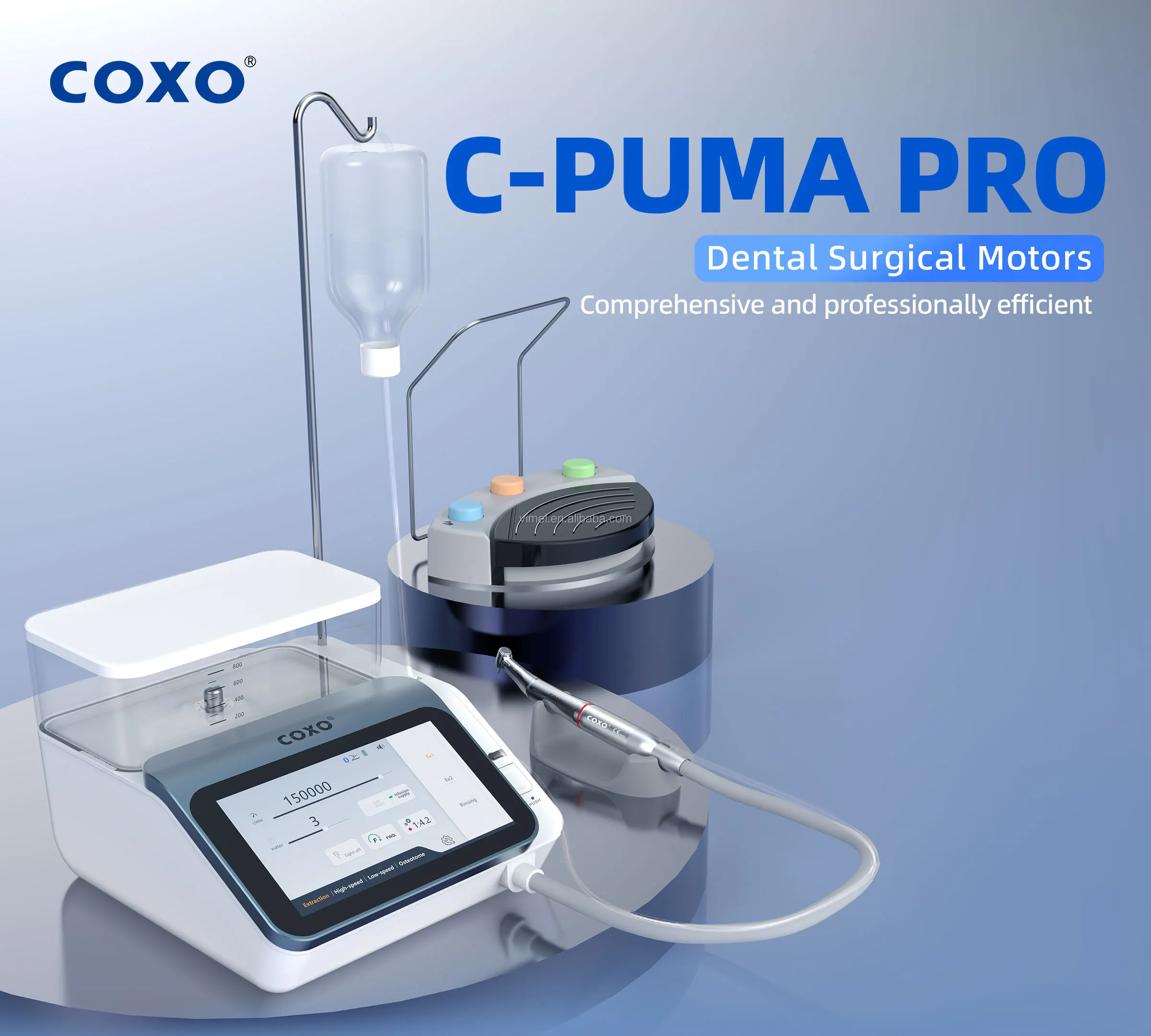 Motores quirúrgicos dentales originales CX C-PUMA PRO con pieza de mano 1:5 y 1:4,2, múltiples modos en uno para varias necesidades dentales clínicas
