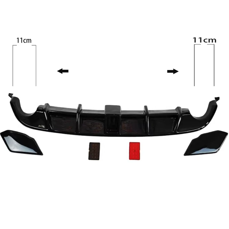 Diffusore posteriore per Volkswagen Golf MK6 GTI 2008-2013 Kit carrozzeria nero lucido Spoiler paraurti Spoiler Splitter in plastica