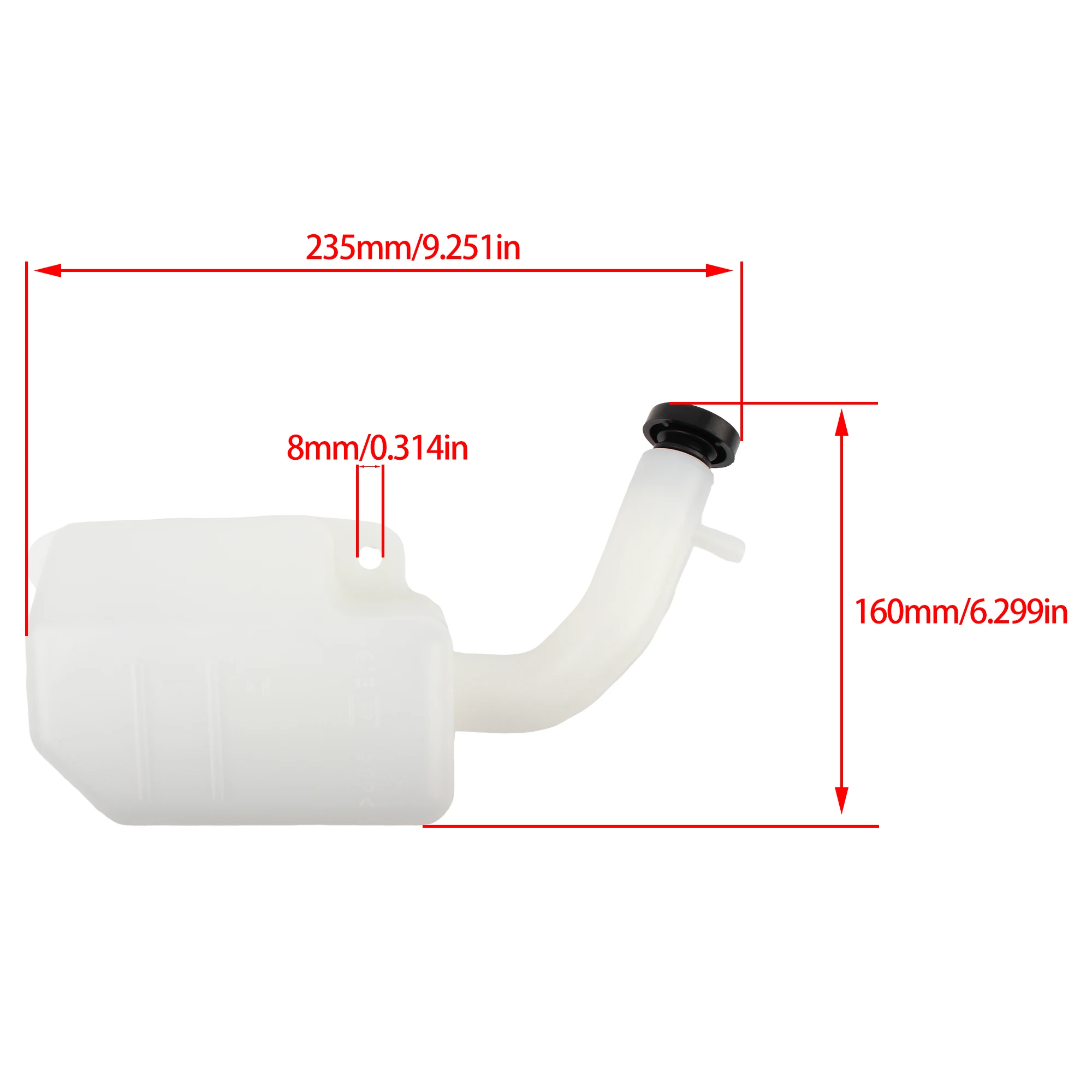 لسوزوكي LTZ 400 خزان المبرد خزان المبرد PP خزان المياه البلاستيكية 2003 2004 2005 ATV رباعية دراجة نارية الملحقات