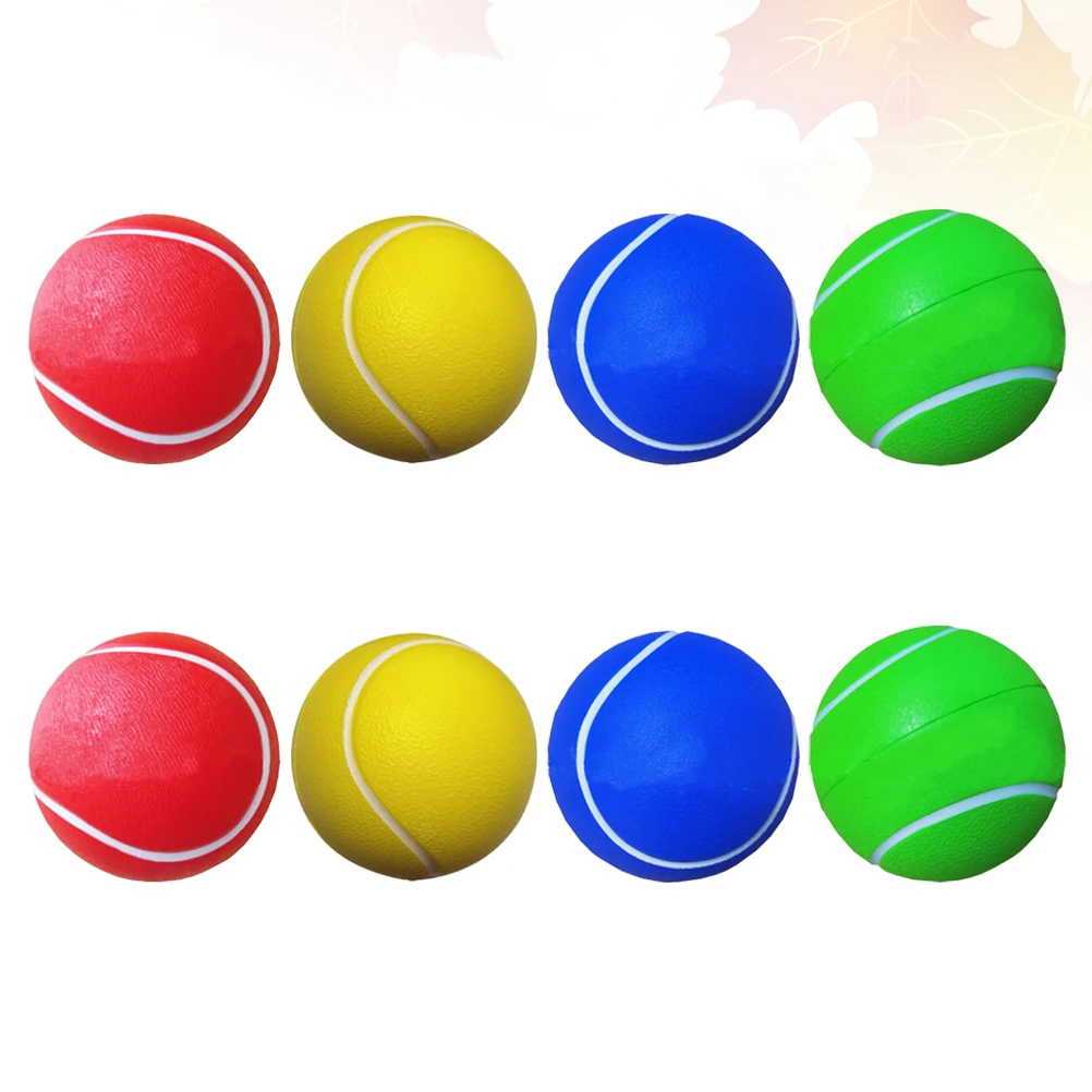 8pcs Solid Durable PU High Playing Tennis Tennis Balls Balls Elasticity Perfect for Training Playing Family Fun