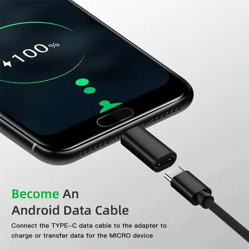 Adaptador USB tipo C a micro USB para Android, conector para teléfono y tableta, micro USB macho a tipo C hembra, compatible con Xiaomi y Huawei 4