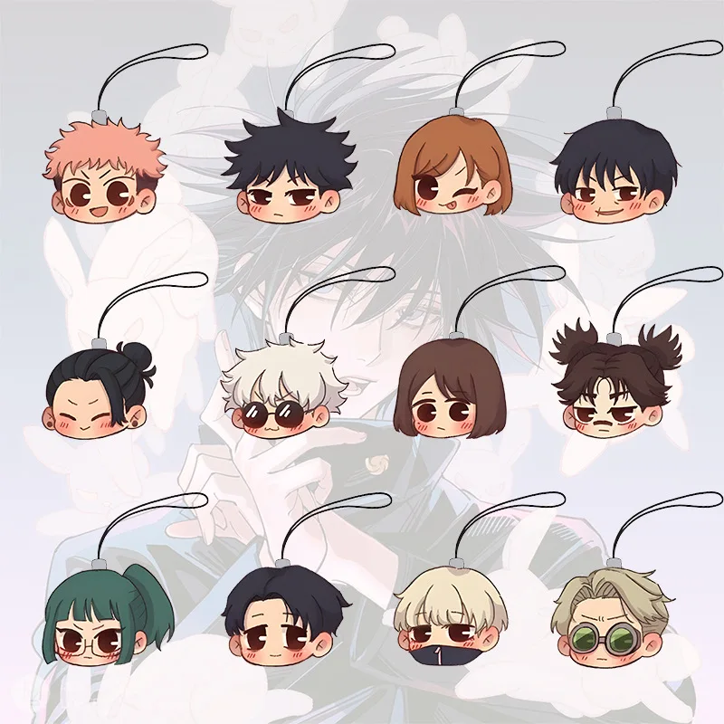 

Ремешок для мобильного телефона Jujutsu Kaisen, цепочка для телефона, милая студенческая сумка с героями мультфильмов, аксессуары с подвеской, изысканный студенческий подарок на день рождения для девочек