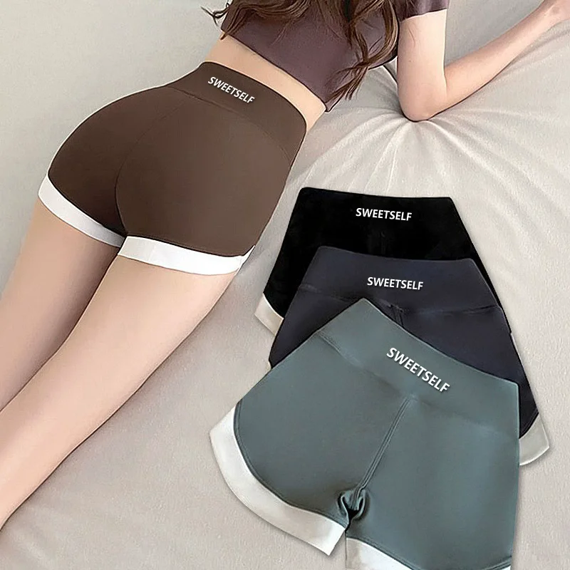 

Women's Contrasting Shark Pants, Anti Glare Safety Pants, Waist Cinching And Hip Lifting Slim Fit Women's Sports Yoga Pants