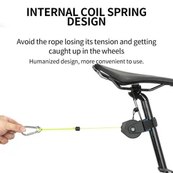 Bicycle Trailer Tractor Mountain Road Bicycle Tractor Flexible Retractable Extension Rope Convenient Storage Towing Tool