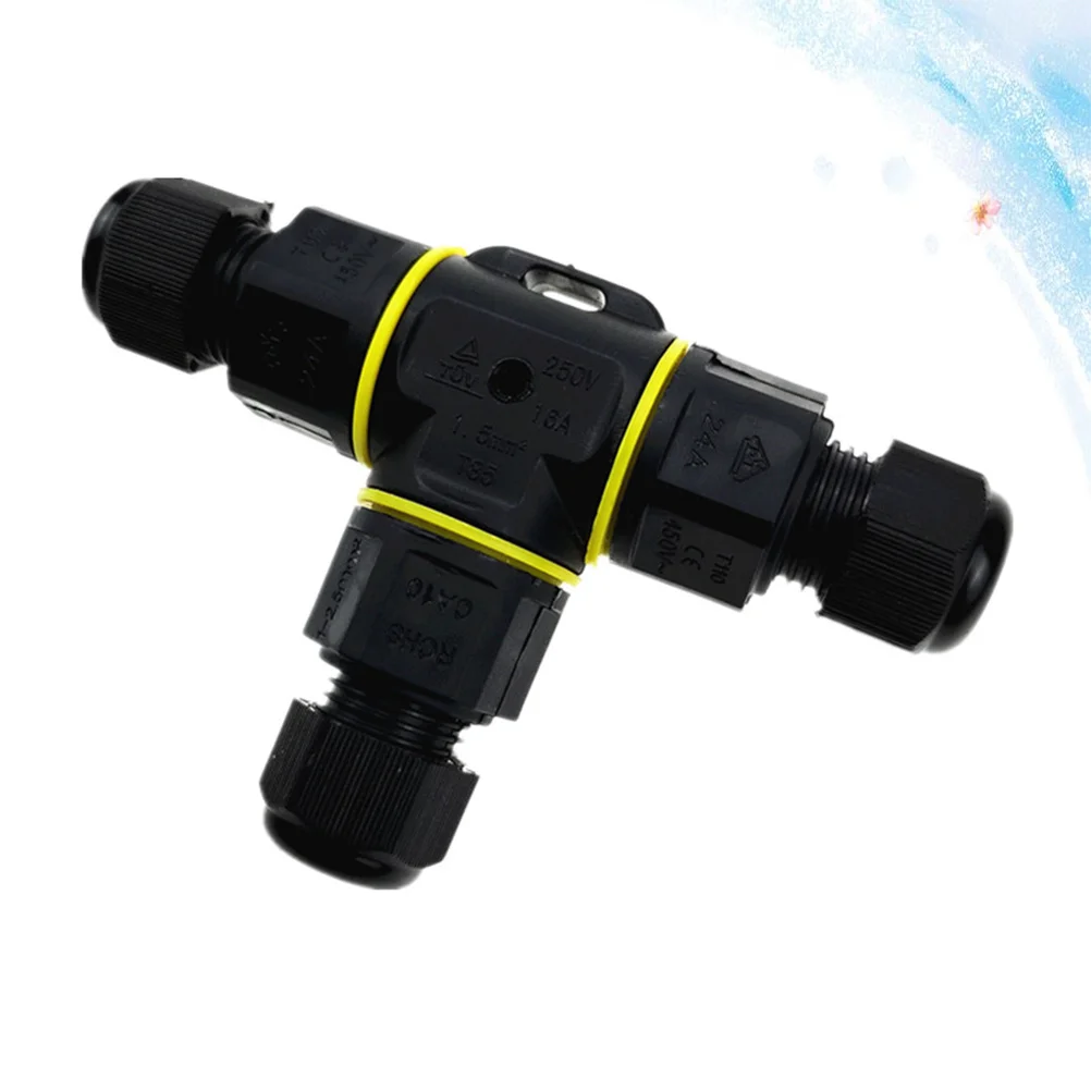 

Waterproof Connector T-Shaped Three-Core Cable Joint For Outdoor Lamp Sets Flood Light Garden Park Lighting Dustproof Insulation