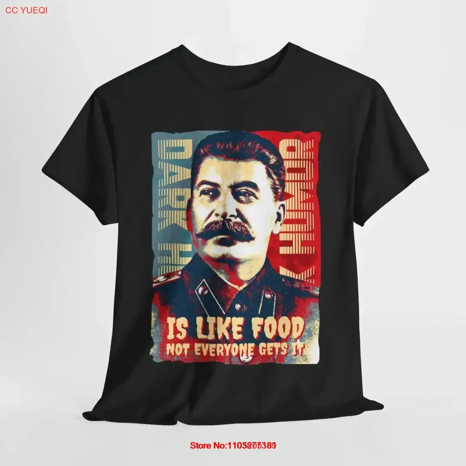 

Темный юмор - как еда, а не каждый, подарят это сарказм, satire Сталин Мем Футболка винтажная стираная растянутая модная графика Мягкая