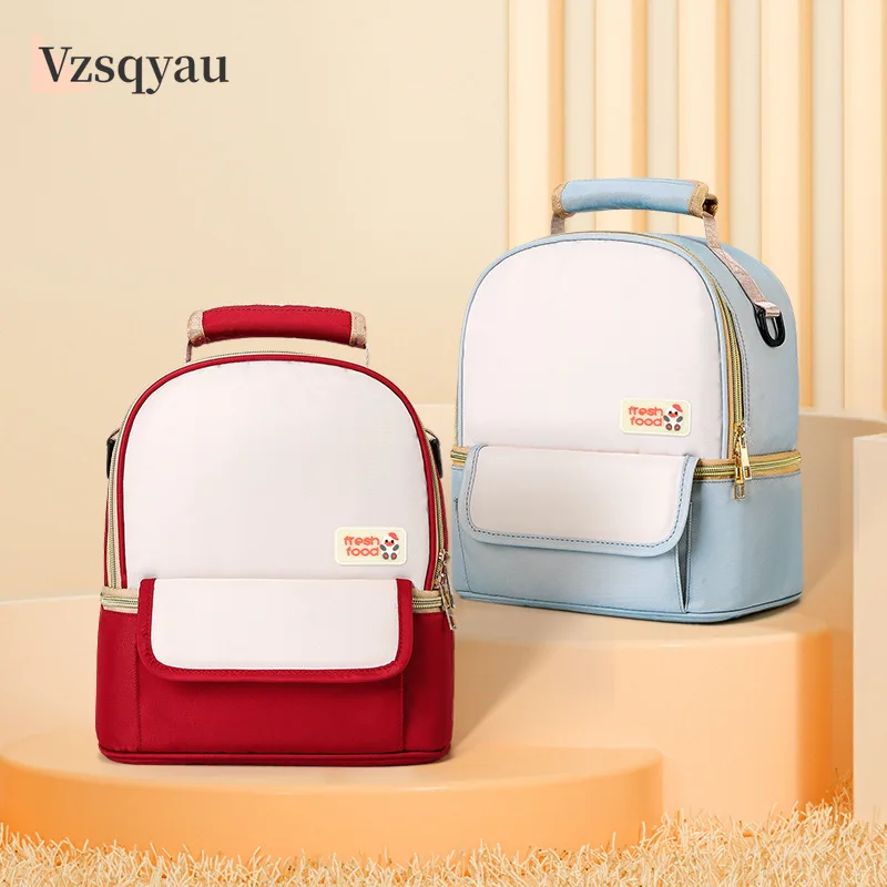 

Insulation Milk Storage Bag Bento Double-layer Breast Backpack Bottle Preservation Refrigerated Mommy Multifunction Diaper Bag