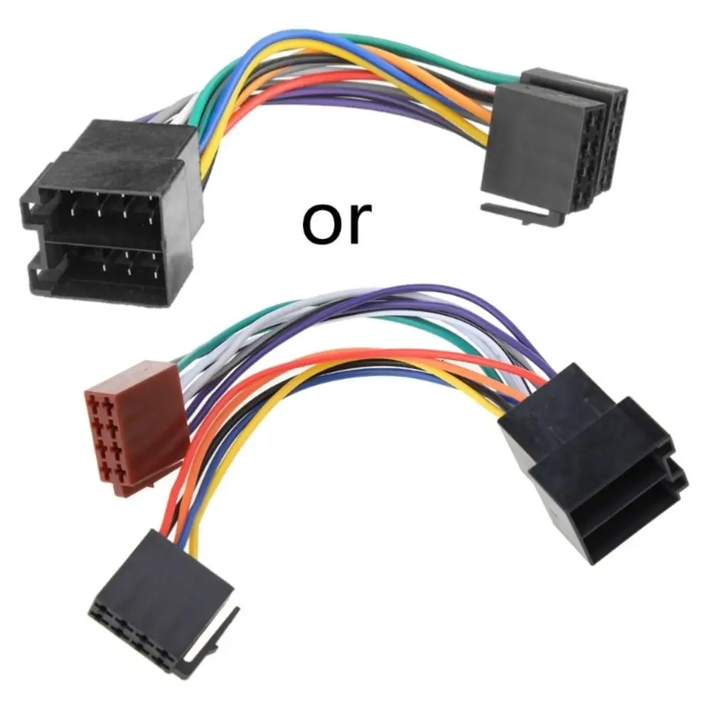 Copper Wire Car Stereo Radio Cable Adapter Plug Play Stable Transmission Wire Harness Lightweight ISO Cable Adapter Lightweight