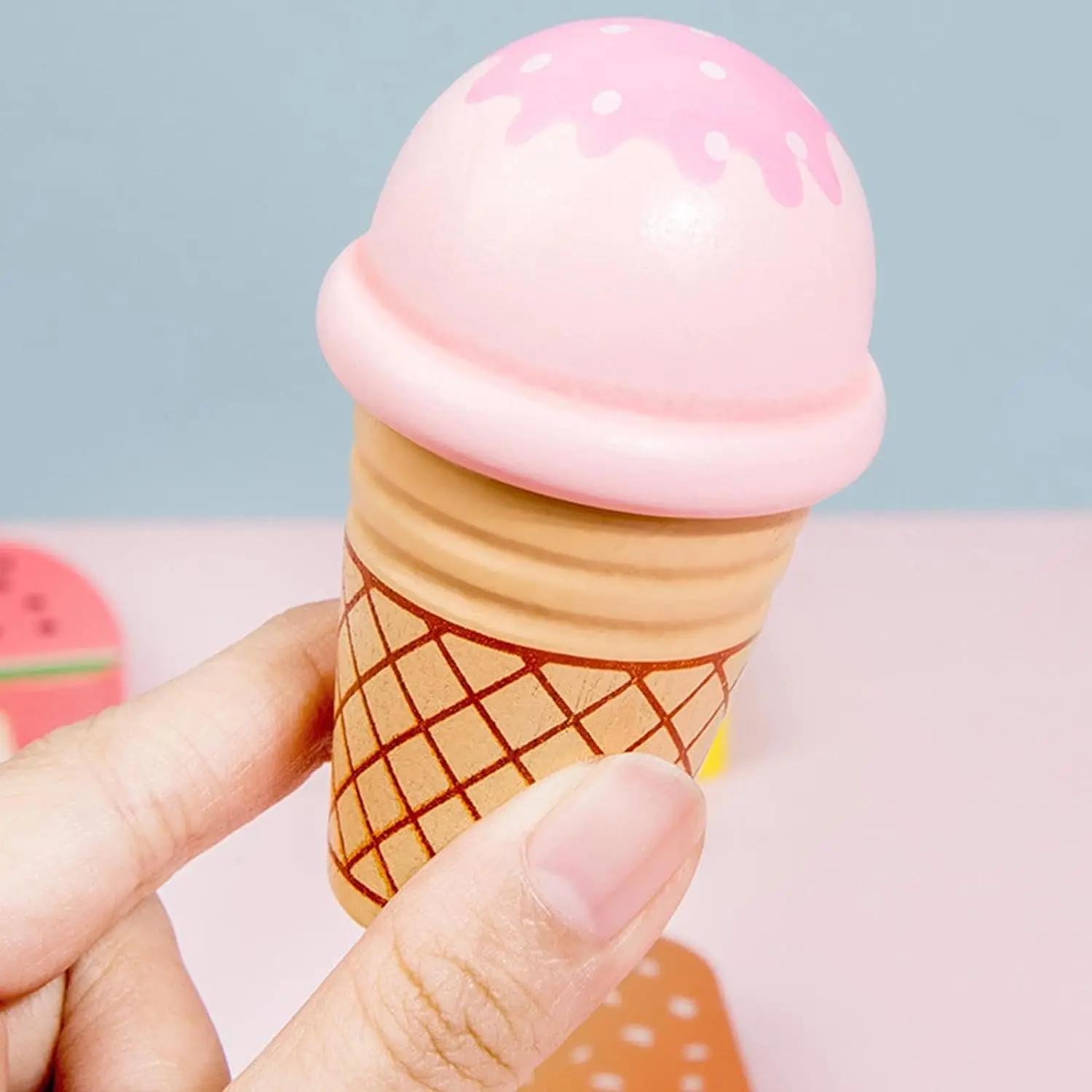 Casa de brincar de cozinha de madeira, conjunto de brinquedos com simulação de sorvete, acessórios de comida para crianças, jogo educacional pré-escolar, presente de natal