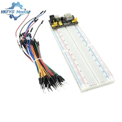 3.3V/5V MB102 Breadboard Power Module+MB-102 830 Points Prototype  For Arduino kit + 65 Jumper Wires Wholesale