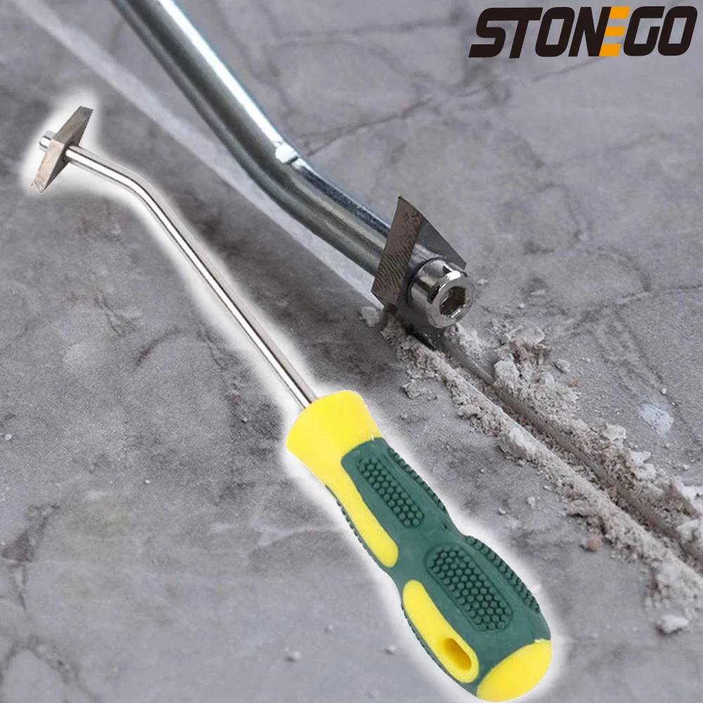 STONEGO Ceramic Tile Grout Remover Tungsten Steel Tile Gap Cleaner Drill Bit for Floor Wall Seam Cement Cleaning Hand Tool