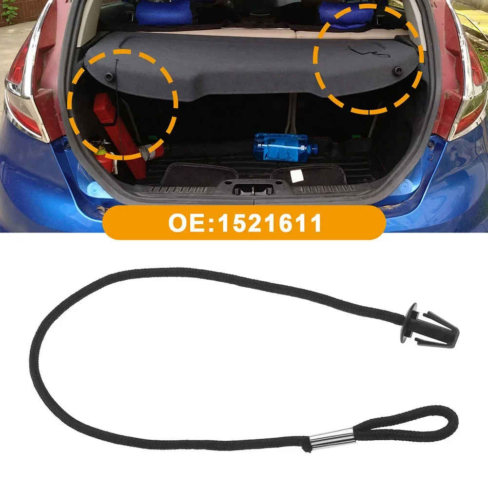 Practical Stylish High Quality Parcel Shelf Strap For Ford Fiesta Replacement Tool 1521611 2pcs Auto Parts Black