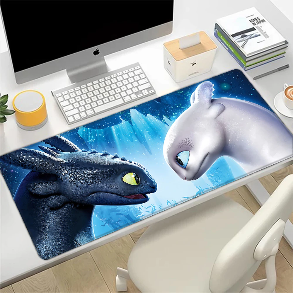 Fashion Train Your Dragons Mousepad HD Printing Computer Gamers Locking Edge Non-slip Mouse Pad XXL90x40cm Keyboard PC Desk Pad