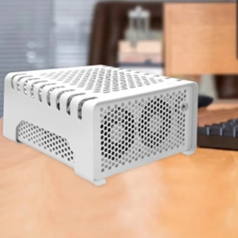Original Black Metal ITX Mini HTPC Computer Case Compact Desktop PC Enclosure for Living Room Home Theater Build